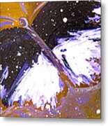 Purple White Butterfly Metal Print