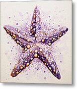 Purpura Starfish Metal Print
