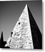 Italy, Rome - Pyramid Of Cestius Metal Print