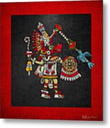 Quetzalcoatl In Human Warrior Form - Codex Magliabechiano Metal Print