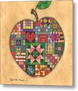 Quilted Apple Metal Print