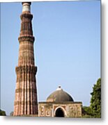 Qutab Minar Afghan Victory Tower 1193 Metal Print