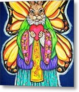 Rabbit Angel Metal Print