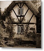 Rags Corner Cottage Nether Wallop Olde Sepia Metal Print