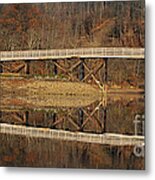 Rail Trail At Cheat Lake Metal Print