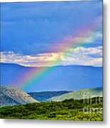 Rainbow Above The Canyon Metal Print