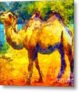 Rainbow Camel Metal Print