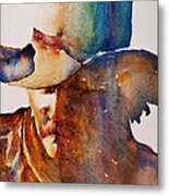 Rainbow Cowboy Metal Print