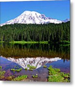 Rainier Reflections Metal Print