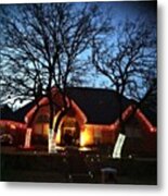 Really? Christmas Lights On In February? Metal Print