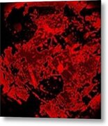 Red Abstract Metal Print