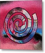 Red And Blue Spiral Metal Print