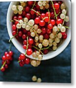 Red And White Currant Metal Print