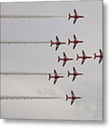 Red Arrows - Flanker Formation Metal Print