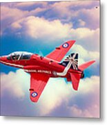 Red Arrows Hawk Metal Print