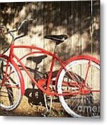 Red Bike Metal Print