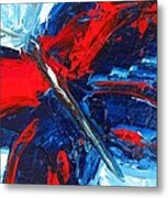 Red Blue Butterfly Metal Print