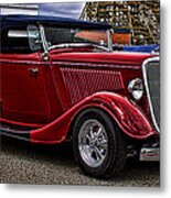 Red Cabrolet Metal Print