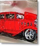 Red Car Metal Print