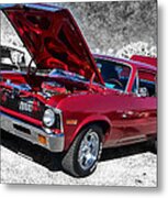 Red Chevy Nova Metal Print