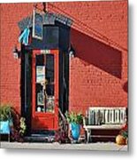 Red Door Metal Print