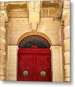 Red Door Metal Print