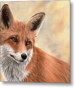 Red Fox Painting Metal Print