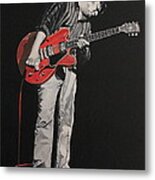 Red Guitar Metal Print