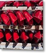 Red Kayaks Metal Print