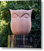 Red Owl At Temple Metal Print