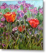 Red Poppies Metal Print