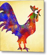 Red Rooster Art Metal Print