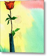 Red Rose 1 Metal Print