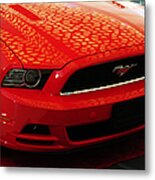 Red Savage Beauty. 7 Ford Mustang Metal Print