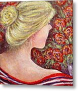 Red Scented Roses Metal Print