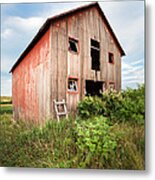 Red Shack On Tucker Rd - Vertical Composition Metal Print