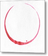 Red Wine Glass Stain Metal Print