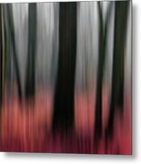 Red Wood Metal Print