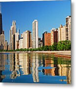 Refelctions Of Chicago Metal Print