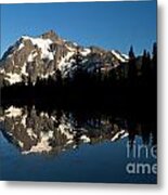 Reflection Of Mount Shuksan In Picture Lake Metal Print