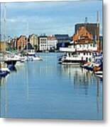 Reflection Of The Boats Metal Print
