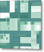 Reflections In Green Metal Print