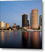 Reflections Of Downtown Tampa Metal Print