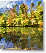 Reflections On The Canal Iii Metal Print