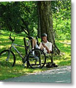 Relaxing After The Ride Metal Print