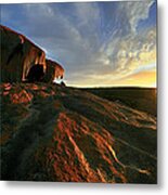 Remarkable Rocks Sunrise Metal Print