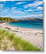 Remote Beach At The Coast Of Scotland Metal Print