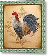 Renaissance Rooster-c-green Metal Print