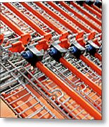 Retail Shopping Trolleys Metal Print