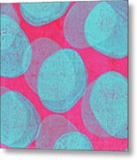 Retro Handmade Background With Pink And Metal Print